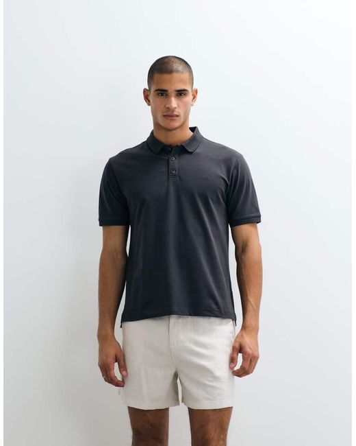 Abercrombie & Fitch Blue Ypb Fitted Short Sleeve Polo for men