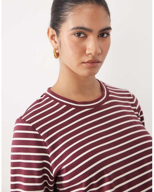 Mama.licious Red Mamalicious Maternity Oversized Long Sleeve Jersey Top