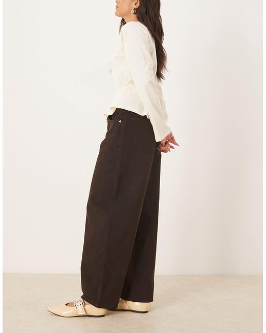 ASOS Natural High Waisted Barrel Leg Jean