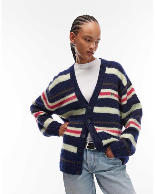 Lacoste Blue Oversized Cardigan