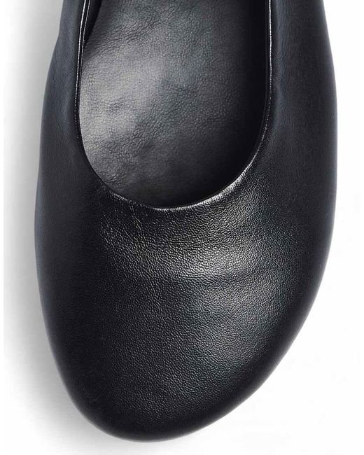 NA-KD White Unlined Leather Ballerinas