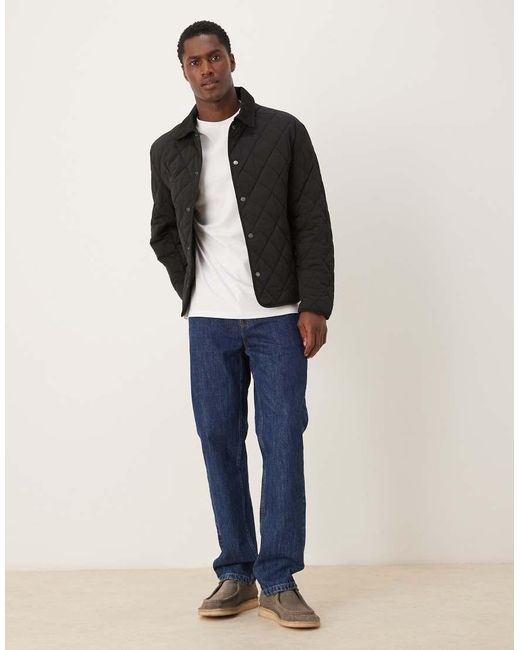 Mango Blue Quilted Jacket for men