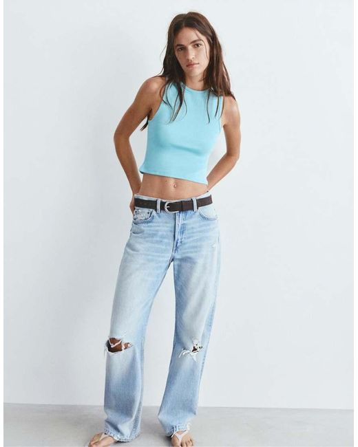 Pull&Bear Blue Tank Top