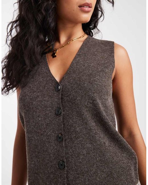 ONLY Gray Compact Knit Vest