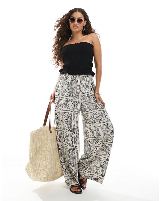 Vero Moda Multicolor High Waisted Floaty Wide Leg Trousers