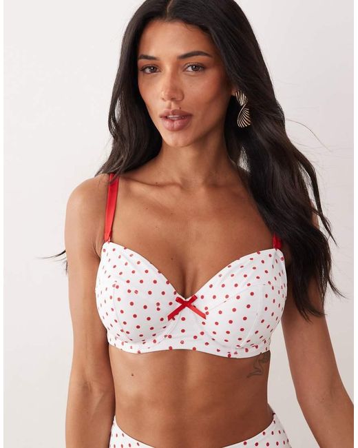 Peek & Beau Brown Underwire Bikini Top With Contrast Straps
