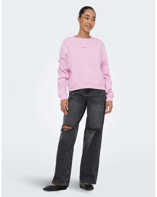 Sweat - orchidée ONLY en coloris Pink