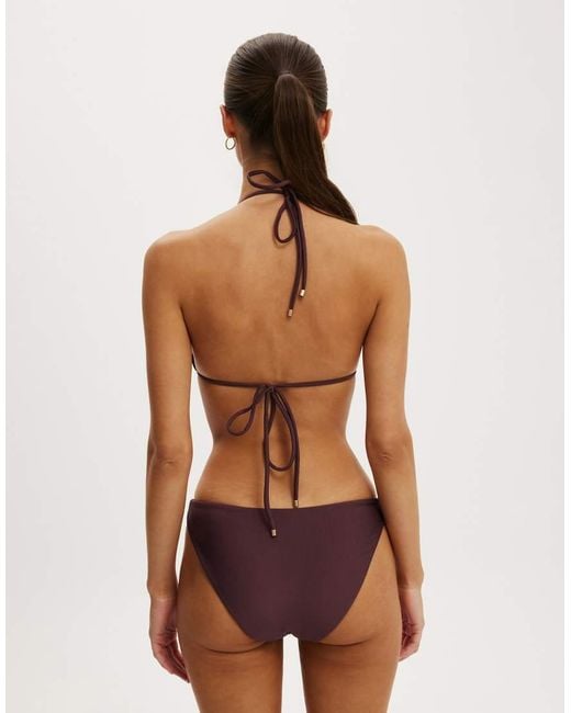 Cotton On Brown Micro String Triangle Bikini Top