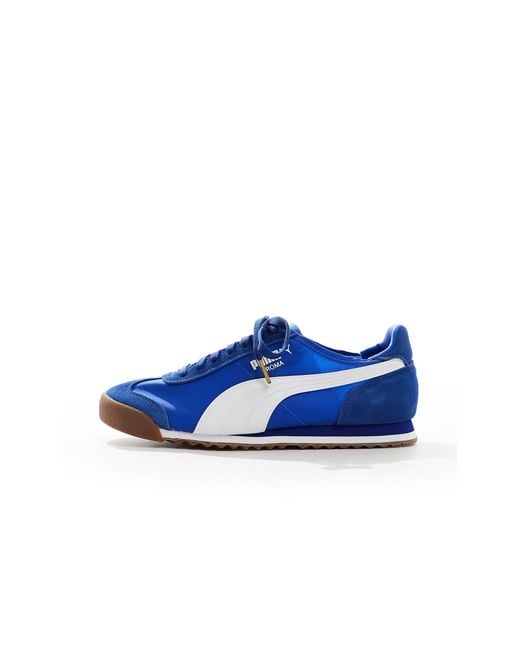 PUMA Roma Trainers in Blue for Men Lyst UK