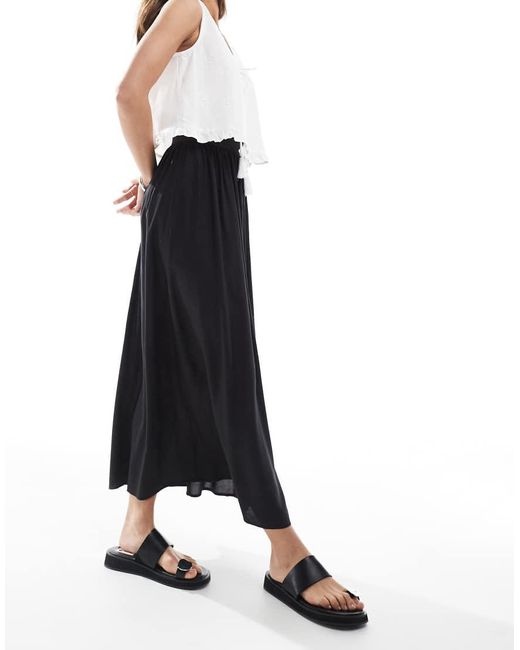 ONLY Blue Flowy Midi Skirt