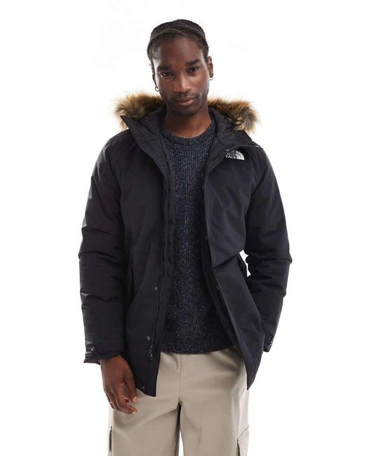 The North Face Blue Zaneck Faux Fur Hooded Parka for men