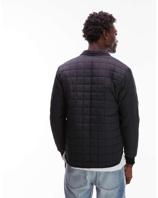 CAT WWR Blue Regular Fit Zip Through Quilted Liner Jacket for men