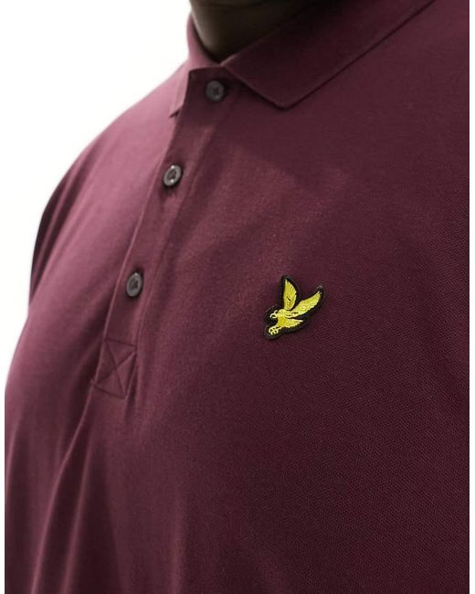 Lyle & Scott Red Plus Short Sleeve Polo Shirt for men