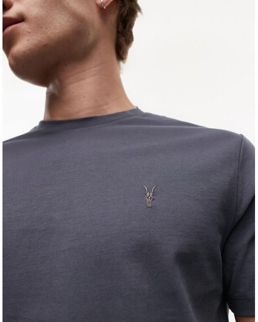 AllSaints Blue Brace 3-pack Brushed Cotton T-shirts for men