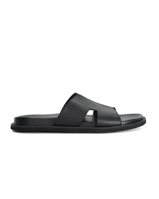 Dune Black Ishaa Smart Sandals for men