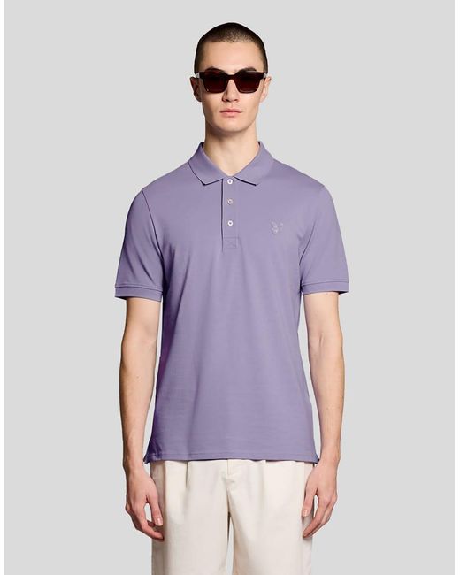 Lyle & Scott Purple Ss Polo Shirts Superfine Polo Shirt for men