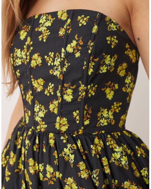 True Decadence Green Strapless Corset Midi Dress