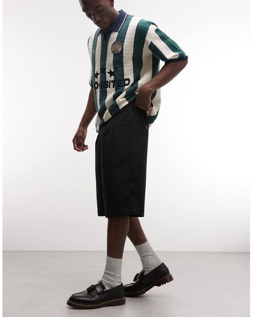 Prohibited Blue Tailored Pleated Shorts for men