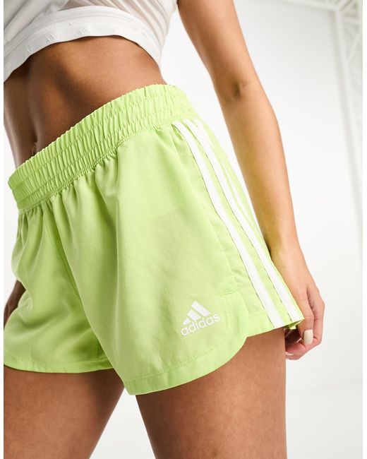 adidas Pacer 3-Stripes Woven Shorts - Grey, Women's Training