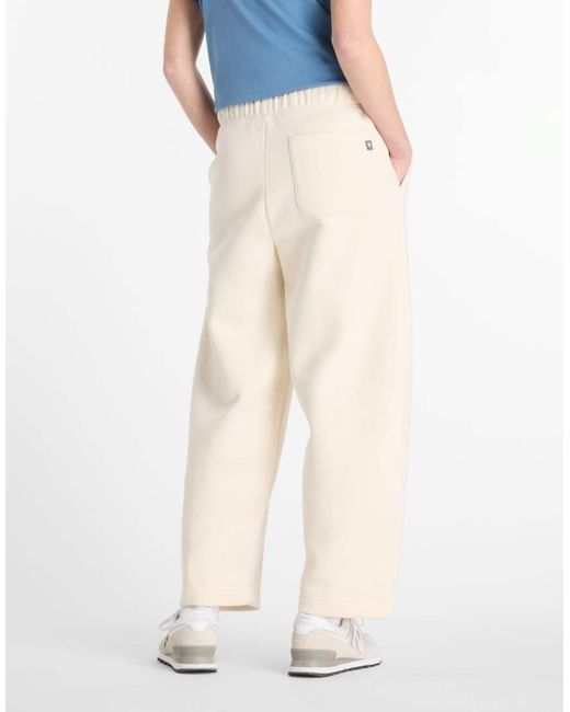 New Balance White Reimagined Fleece Barrel Leg Pant