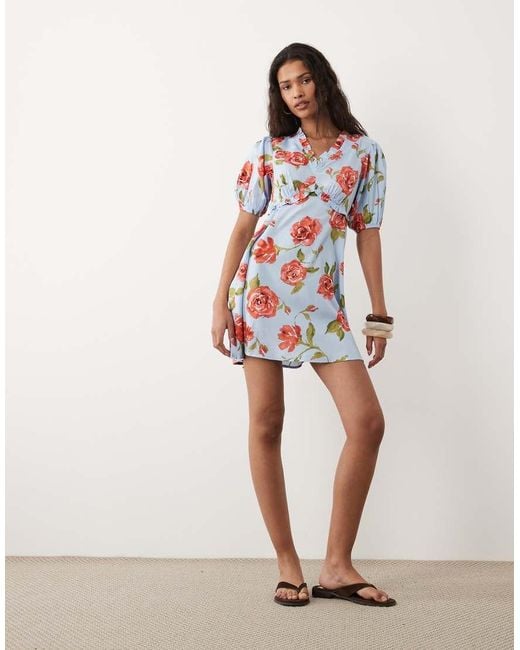 Wednesday's Girl White Wednesdays Girl Ruffle Floaty Mini Dress