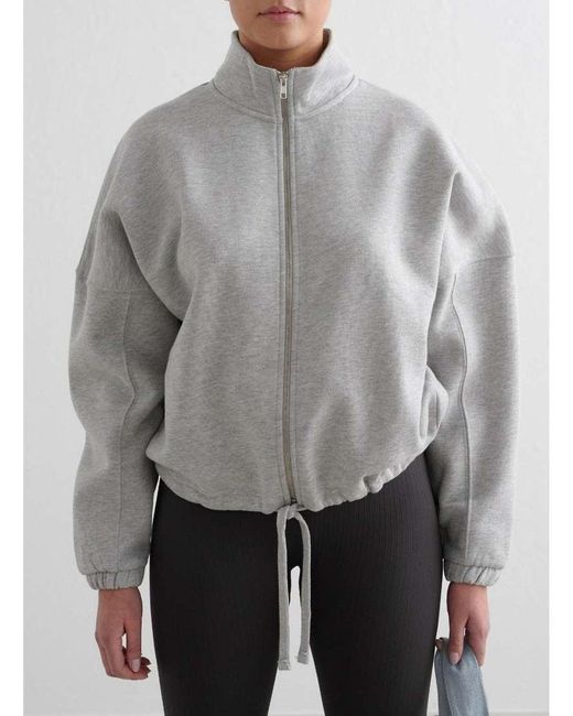 Aim'n Gray Melange Campus Sweat Zip Jacket