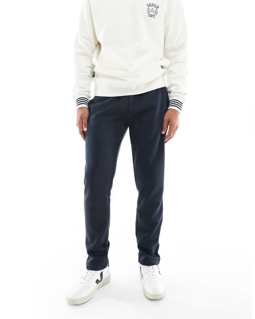 Brave Soul Blue Straight Leg Joggers With Drawcord Waist for men