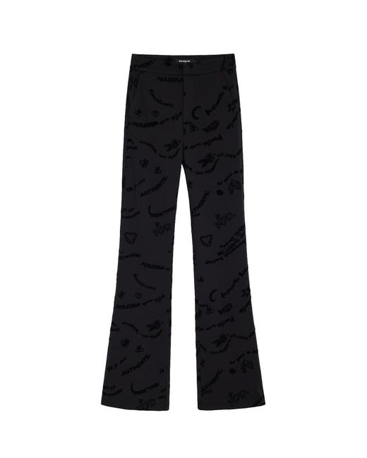 Desigual Blue Long Printed Trousers