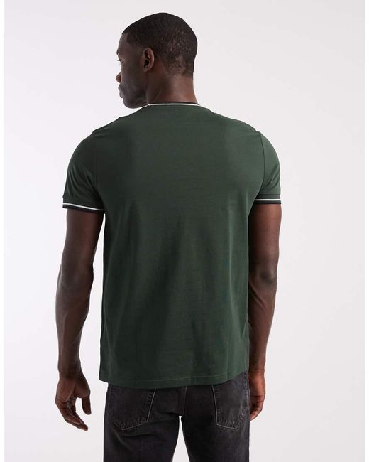 Fred Perry Green Twin Tipped T-Shirt for men