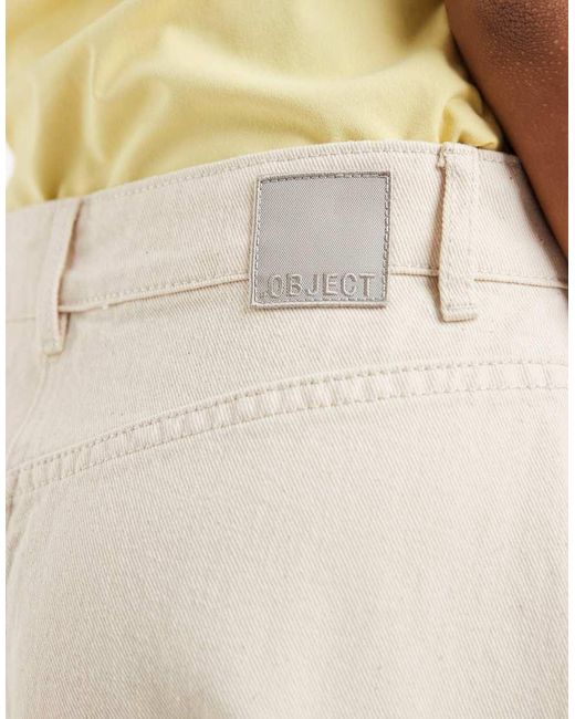 Object Natural High Low Hem Full Denim Skirt