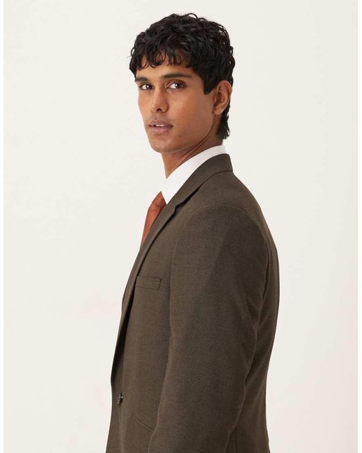ASOS Brown Slim Suit Jacket for men