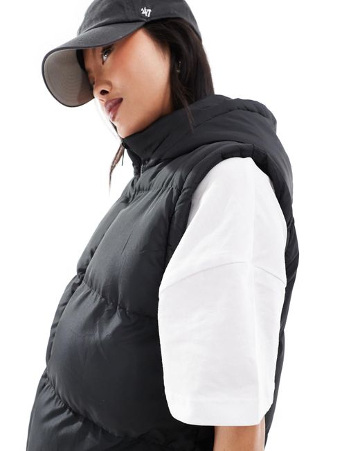 Brave Soul Gray Petite – wattierte maxi-jacke