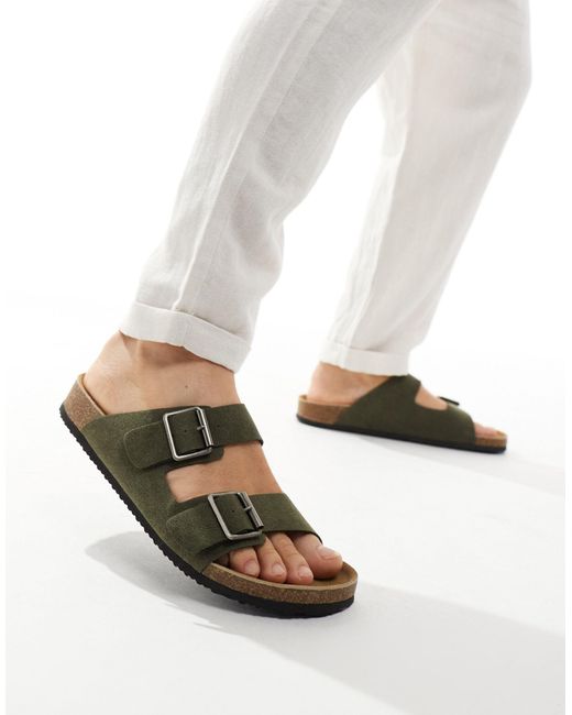 ASOS White Two Strap Sandals for men