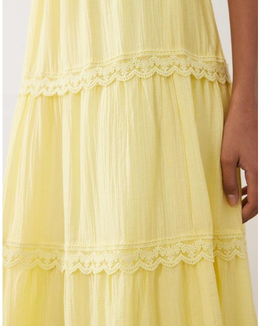New Look Metallic Tiered Frill Shirred Maxi Dress