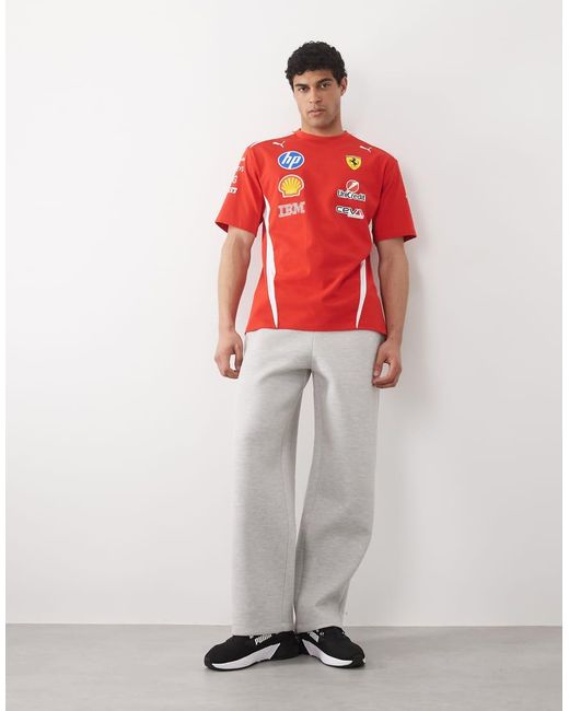 PUMA Red Scuderia Ferrari Hp Replica Drivers Tee for men