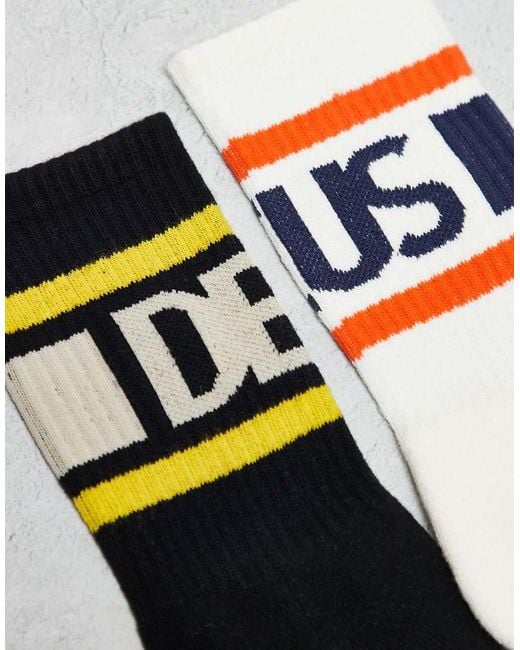 Pack De 2 Pares De Calcetines De Varios Colores De Deus Ex Machina de color White
