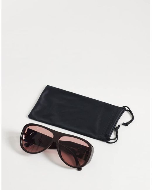 ASOS Natural Oversized Aviator Sunglasses