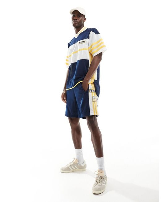 Adidas Originals Adidas – adicolor adibreak – trikot aus netzstoff in Blue für Herren