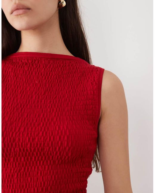 ASOS Knitted Shirred Asymmetric Top