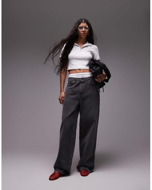 Nike Gray Essentials Cropped Polo Top