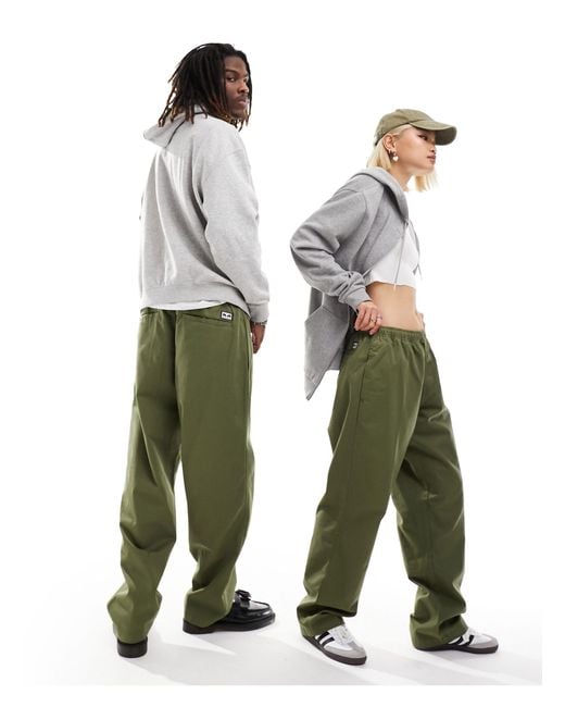 Pantalones s unisex Obey de color Green