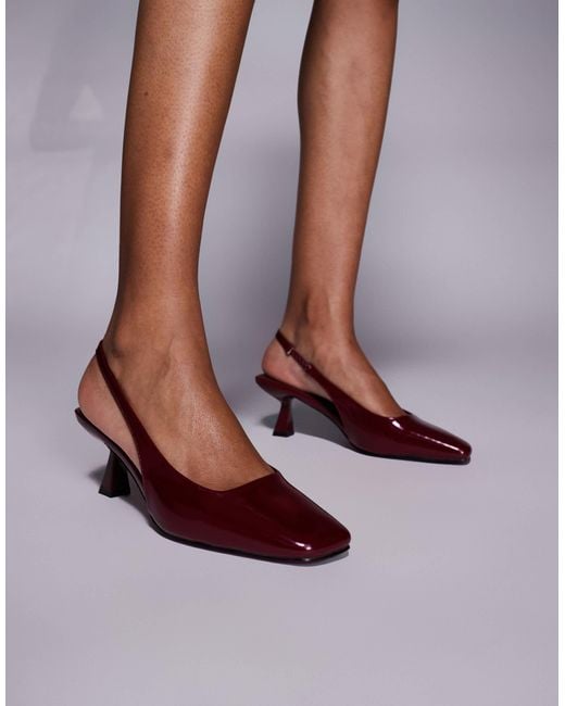 SIMMI Purple Simmi London Dorothy Wide Fit Slingback Heeled Shoes
