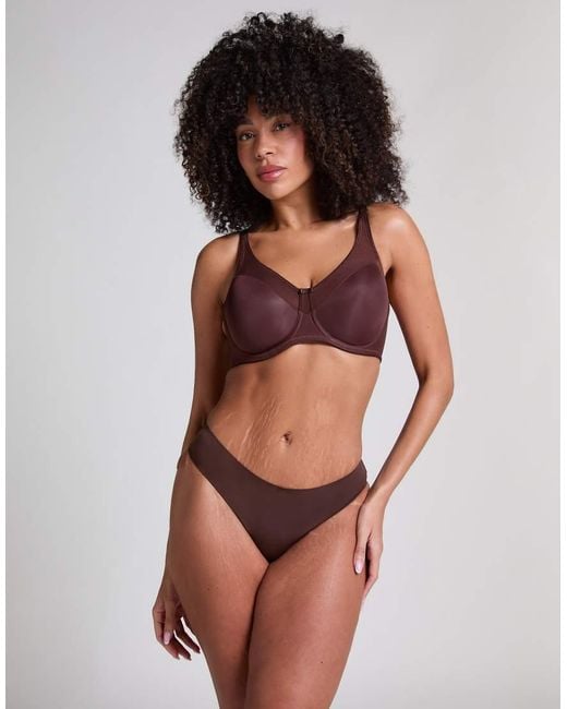 Hunkemöller Brown Nina Non-Padded Underwired Minimizer Bra