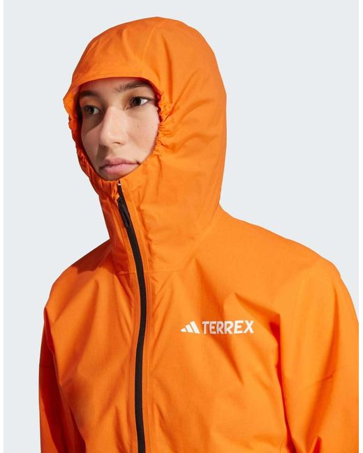 Adidas Orange Terrex Xperior 2.5 Layer Light Climaproof Jacket