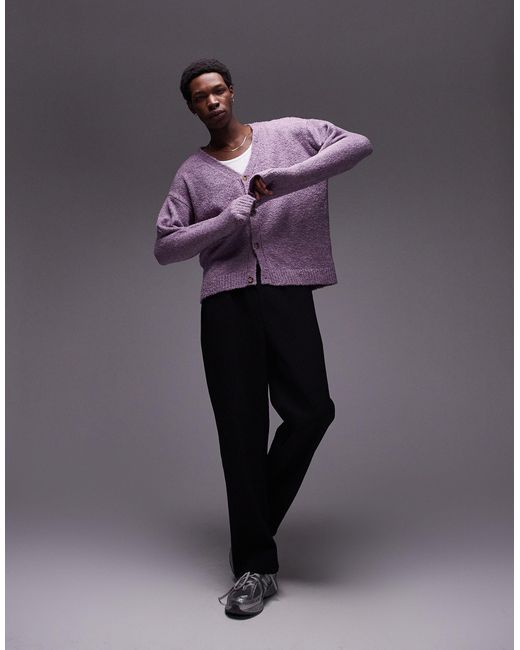 Gilet en maille bouclée - lilas Topman pour homme en coloris Purple