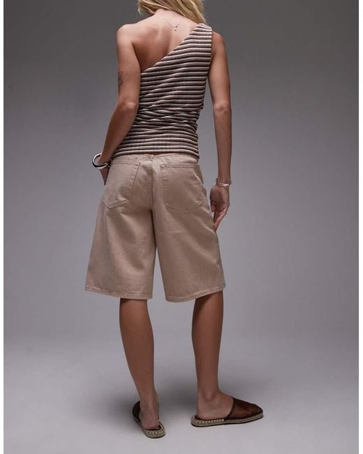 ARKET Brown Mid Waist Five Pocket Loose Denim Twill Shorts