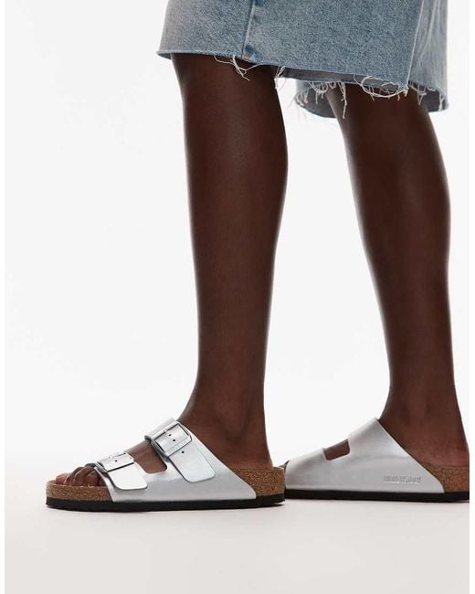 Birkenstock Metallic Arizona Birko Flor Sandals