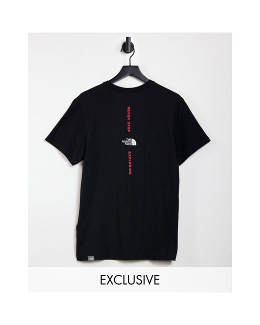 The North Face – vertical – t-shirt in Black für Herren