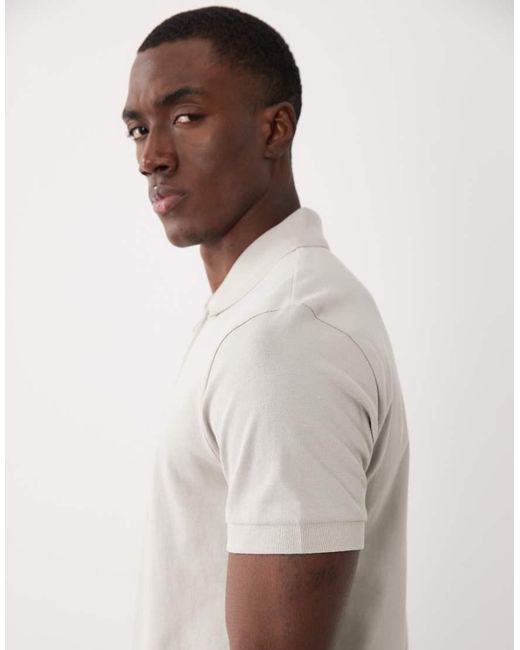 Boss Natural Passerzip Pique Polo Shirt for men