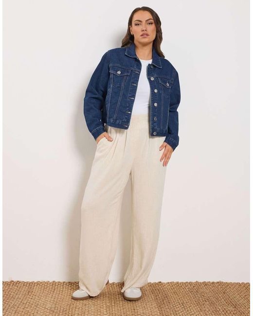 Yours Clothing Blue Denim Jacket